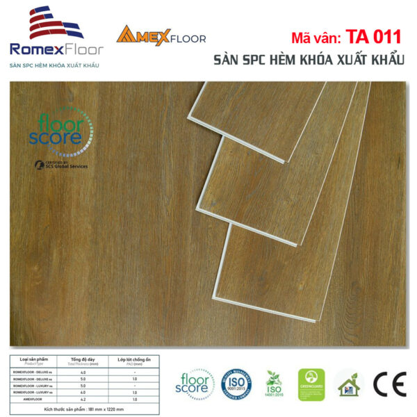 Sàn nhựa hèm khóa Romex Floor TA011