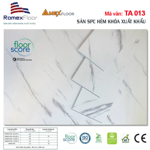 Sàn nhựa hèm khóa Romex Floor TA013