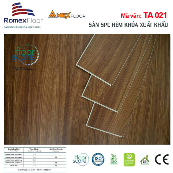 Sàn nhựa hèm khóa Romex Floor TA021